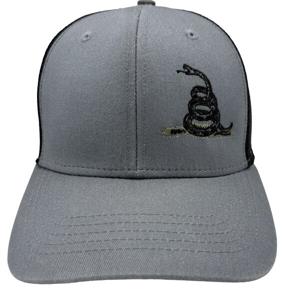 INFINITY HEADWEAR Other - INFINITY HEADWEAR "Don't Tread on Me" Snake Embroidered Grey Black Snapback Hat